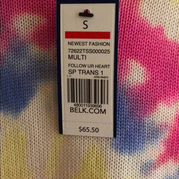 Crown and ivy bright tie dye sweater - Picture 3 of 4